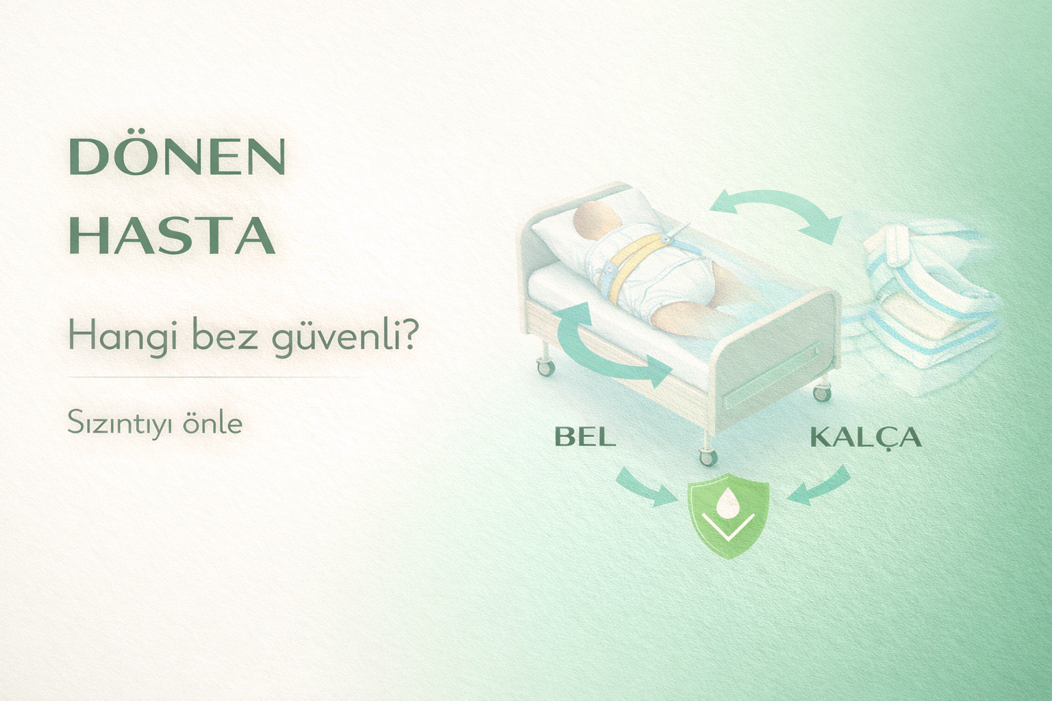 yatan hasta bezi,bel bantlı bez,sızıntı önleme,inkontinans,hasta bakımı