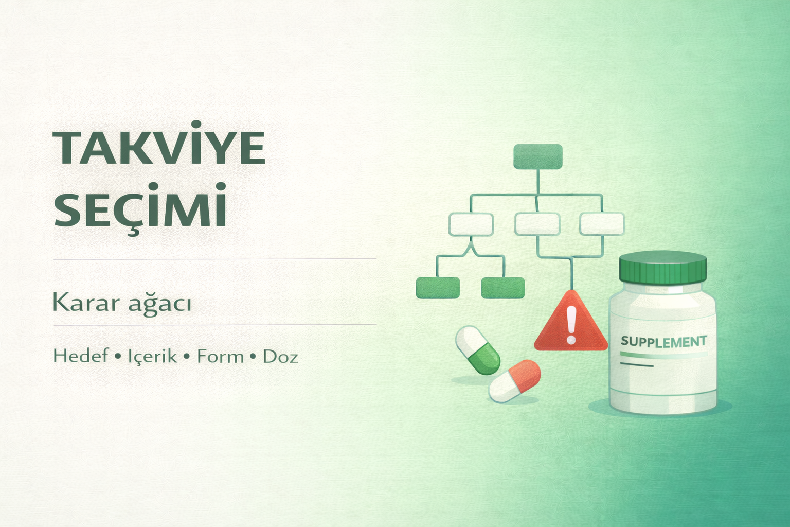 takviye secimi karar agaci rehberi,vitamin secimi nasil yapilir,takviye kullanma plani
