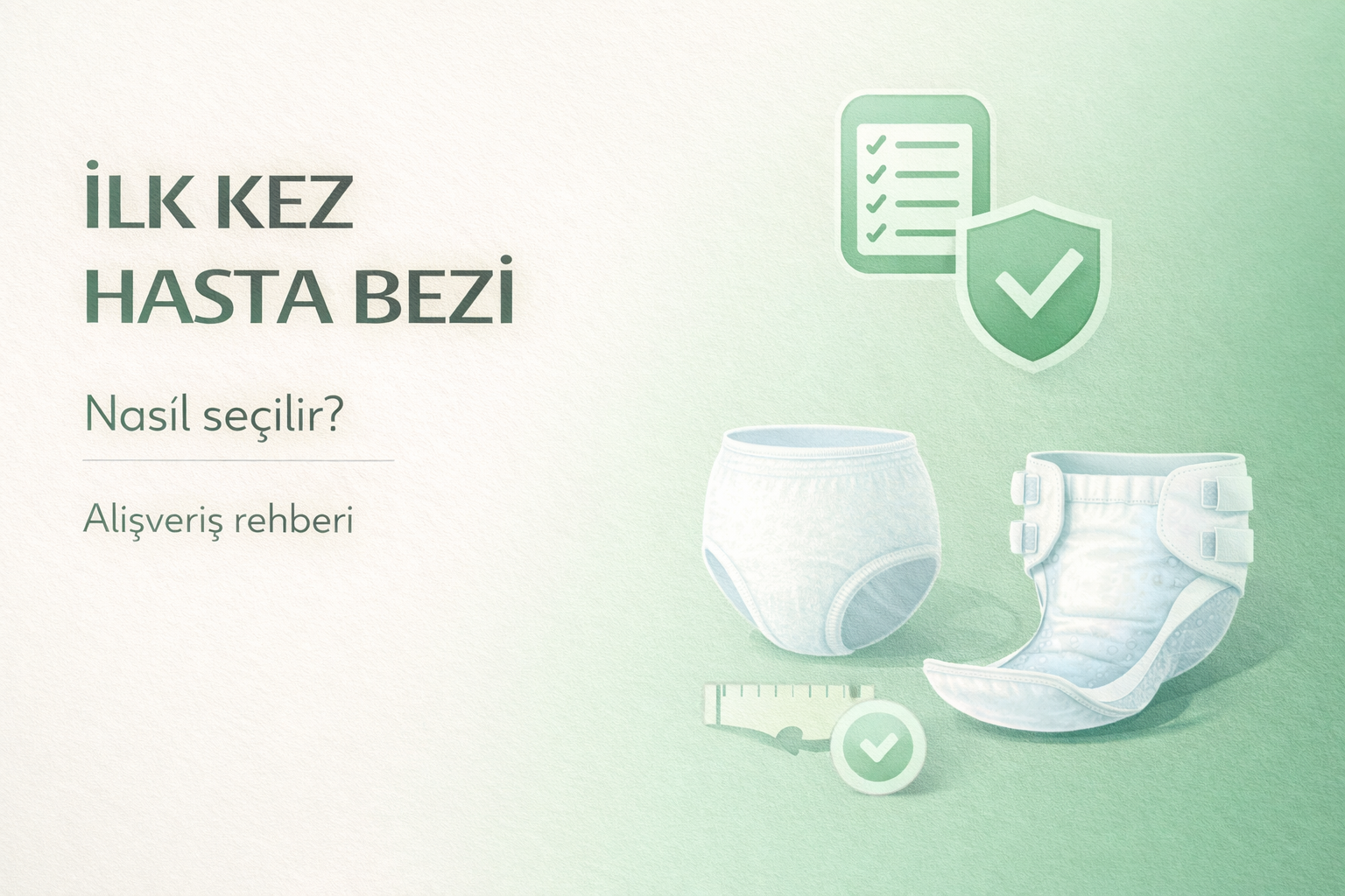 hasta bezi seçimi,ilk kez hasta bezi,inkontinans rehberi,emici külot,bel bantlı bez