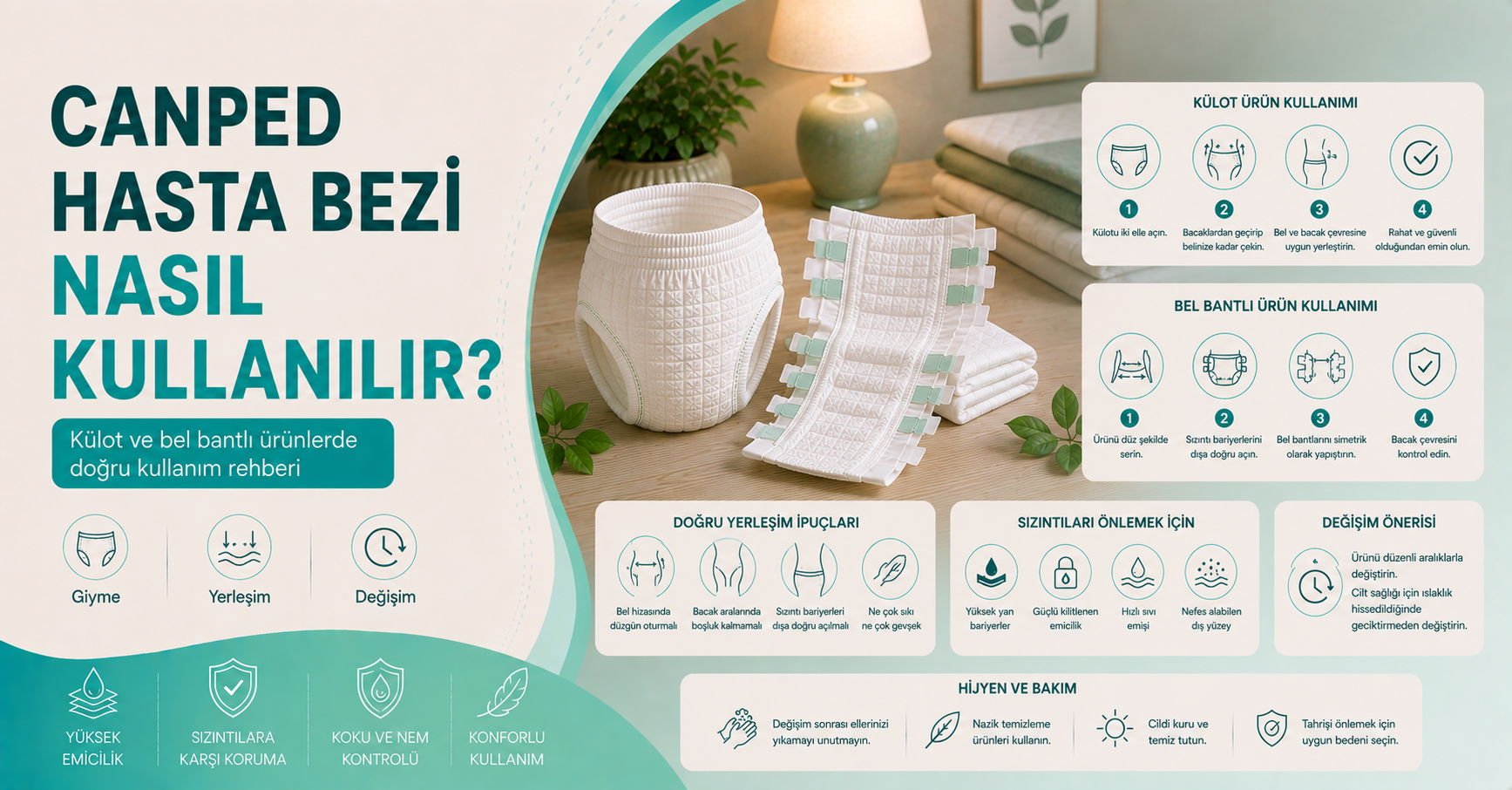 Canped hasta bezi nasıl kullanılır rehberi
