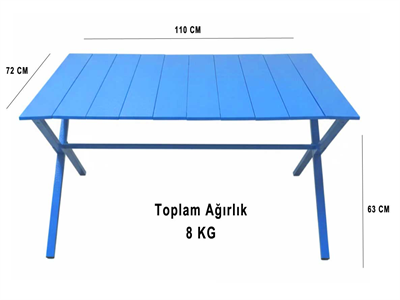 Kamp Masası Mavi