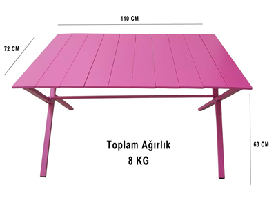 Kamp Masası Pembe