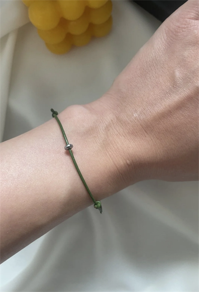Handmade Yeşil Deri İp Bileklik