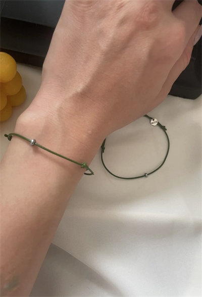Handmade Yeşil Deri İp Bileklik