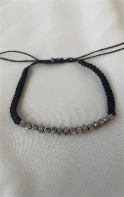 Natural Stone Crystal Grey Handmade Bileklik