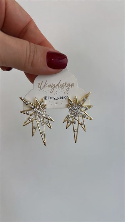 Özel Seri Kutup Yıldızlı Küpe 4 cm