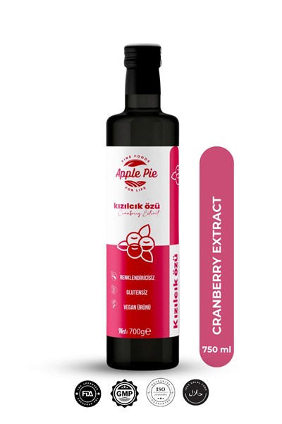 Kızılcık Özü Doğal Koruyucusuz 700 gr ( Analizli ) , Soğuk Sıkım , Cranberry Extract