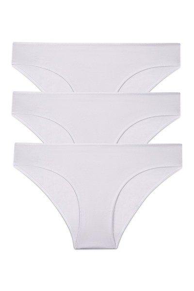 3lü Pamuklu Basic Normal Bel Slip Külot