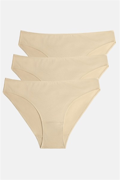3lü Pamuklu Basic Normal Bel Slip Külot