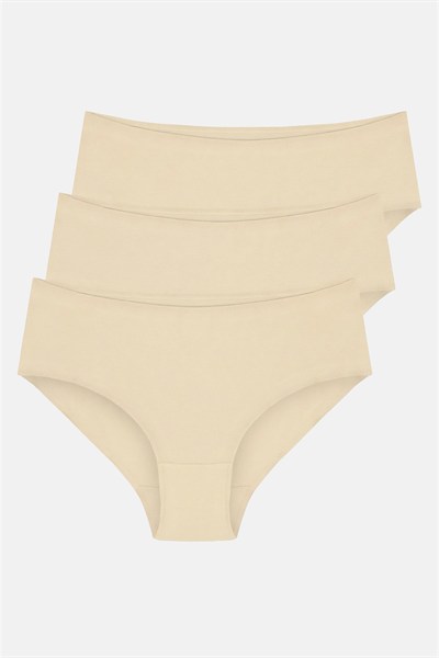 3lü Pamuklu Basic Yüksek Bel Slip Külot