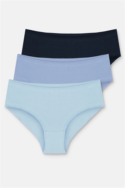 3lü Pamuklu Basic Yüksek Bel Slip Külot