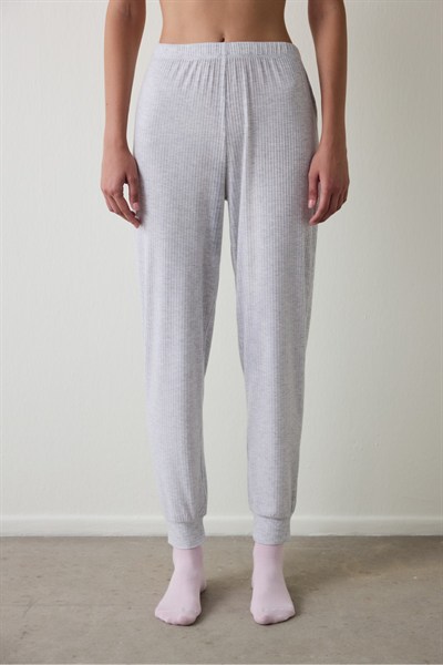 Açık Gri Melanj Not Today Jogger Pijama Altı
