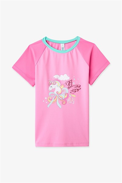 Açık Pembe Kız Çocuk Dream Unicorn UV Üst