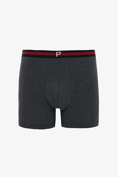 Erkek Organik Çizgili 3lü Boxer