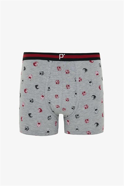 Erkek Organik Çizgili 3lü Boxer