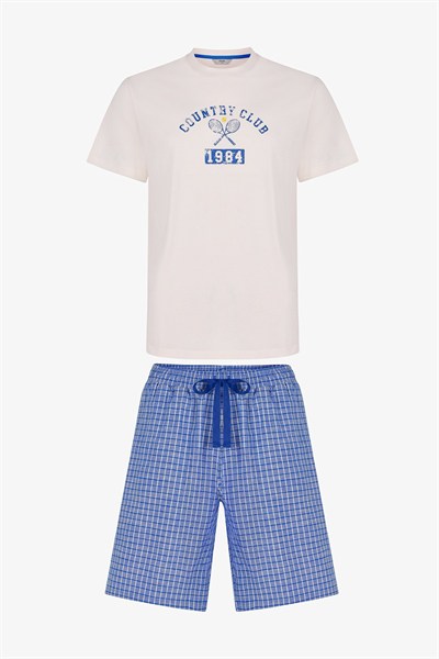 Erkek Renkli Beachline Tee Pijama Takımı