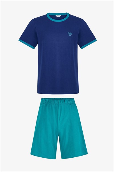 Erkek Renkli Retro Ace Pijama Takımı