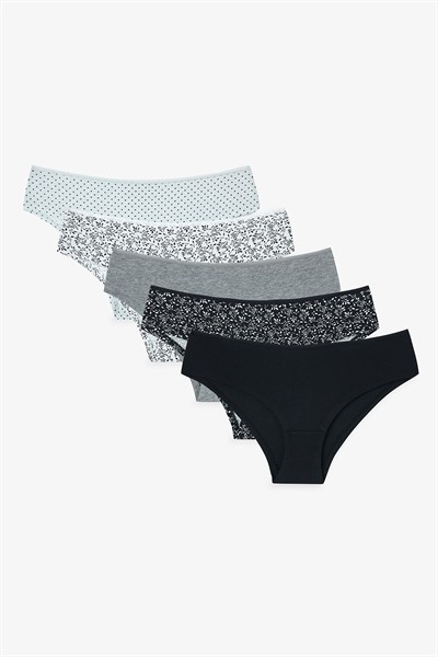 Renkli Black Crispy 5li Hipster Külot