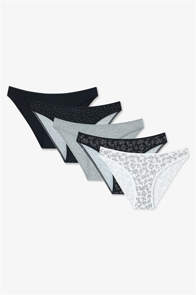 Renkli Black Passion 5li Slip Külot