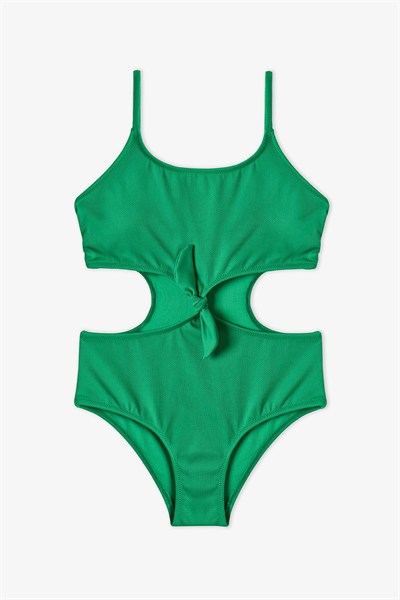 Yeşil Genç Kız Knot Monokini