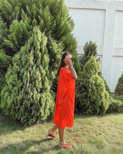 Uzun Nar Çiçeği Kimono