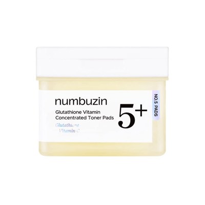 NUMBUZIN No.5+ Glutathione Vitamin Concentrated Toner Pads (Glutatyon ve Vitamin İçeren Leke Karşıtı, Aydınlatıcı Tonik Pedleri)
