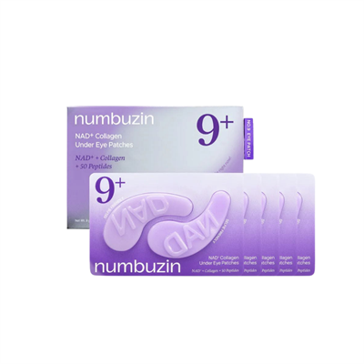 NUMBUZIN No.9 NAD+ Collagen Under Eye Patches 5EA (NAD+ ve Kolajen İçeren, Göz Altı Kırışıklık Karşıtı Bakım Patchleri)