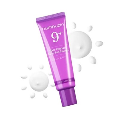 NUMBUZIN No.9 NAD+ Peptides Dewy Sun Essence 50ml (NAD+ ve Peptit İçeren Nemlendirici & Işıltı Veren Güneş Esansı)