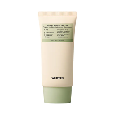 WHIPPED Mugwort Tea Tree Vegan Cooling Hydration Sunscreen 50ml (Sivilce ve Kızarıklık Karşıtı, Serinletici Nemlendirici Güneş Kremi)