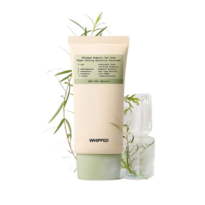 WHIPPED Mugwort Tea Tree Vegan Cooling Hydration Sunscreen 50ml (Sivilce ve Kızarıklık Karşıtı, Serinletici Nemlendirici Güneş Kremi)