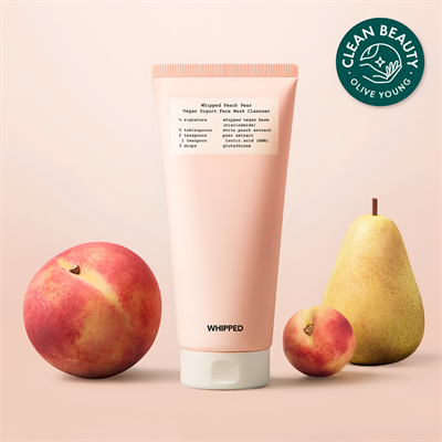 WHIPPED Peach Pear Vegan Yogurt Face Mask Cleanser 130g (Donukluk Giderici ve Canlandırıcı 2si 1 Arada Yüz Yıkama Maskesi)