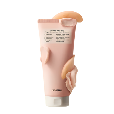 WHIPPED Peach Pear Vegan Yogurt Face Mask Cleanser 130g (Donukluk Giderici ve Canlandırıcı 2si 1 Arada Yüz Yıkama Maskesi)