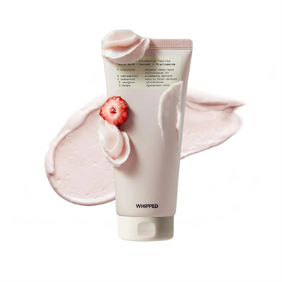 WHIPPED Strawberry Vanilla Face Mask Cleanser+Niacinamide 130g (Gözenek Sıkılaştırıcı ve Aydınlatıcı 2si 1 Arada Yüz Yıkama Maskesi)