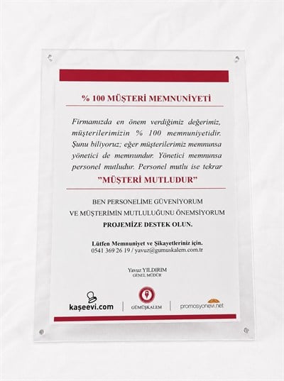 A3 MIKNATISLI PLEXİ YÖNLENDİRME 297MM*420MM