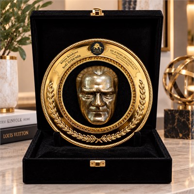 ATATÜRK TABAK PLAKET (KADİFE KUTULU)