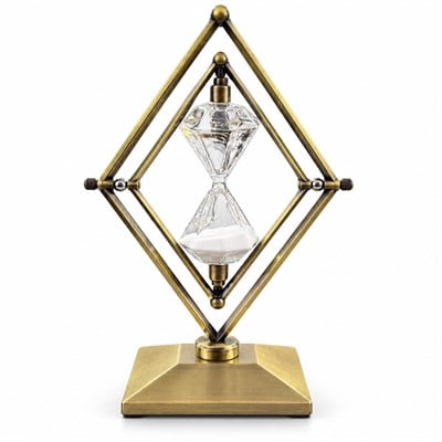 GOLD PİRAMİT KUM SAATİ  KOD:B243193