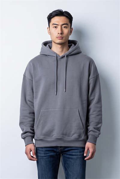 ANTRASİT KAPŞONLU BASİC SWEATSHİRT 7004