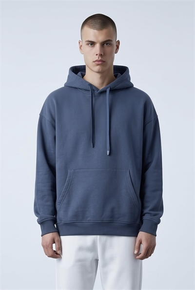 LACİVERT KAPŞONLU BASİC SWEATSHİRT 7002