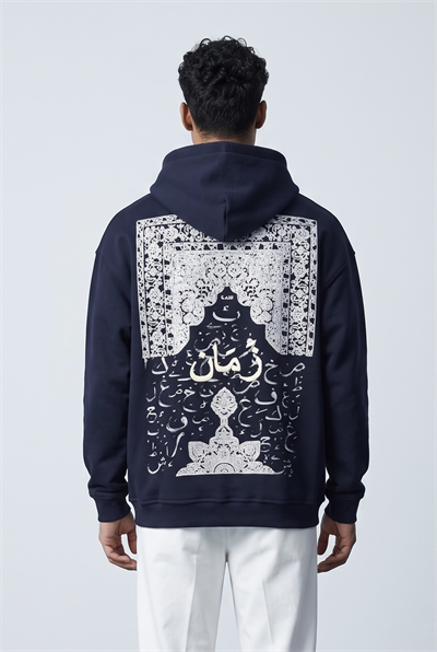 ZAMAN NAKIŞLI KAPŞONLU SWEATSHİRT 7023