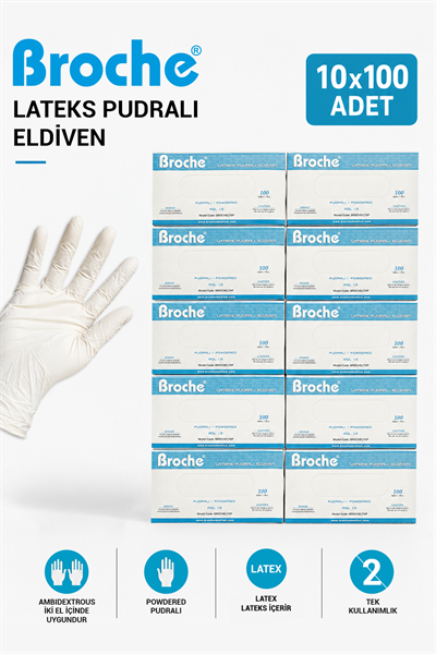 LATEKS PUDRALI MUAYENE ELDİVENİ 10LU PAKET