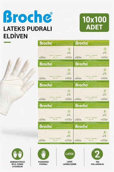 LATEKS PUDRALI MUAYENE ELDİVENİ S BEDEN 10'LU PAKET