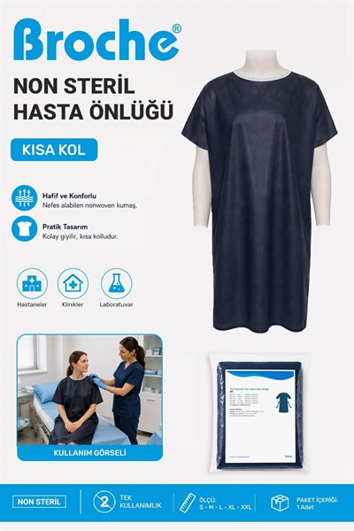 NON STERİL HASTA ÖNLÜĞÜ KISA KOL XXL BEDEN 10LU