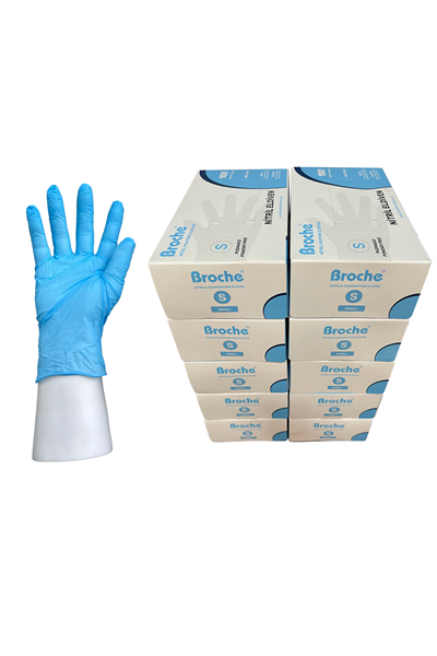 PUDRASIZ MAVİ NİTRİL ELDİVEN S BEDEN 10LU PAKET