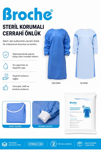 STERİL KORUMALI CERRAHİ ÖNLÜK M BEDEN 20Lİ