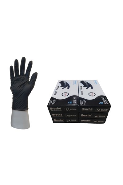 ULTRA EXTRA KALIN (5 GR) SİYAH NİTRİL MUAYENE ELDİVENİ 10LU PAKET M BEDEN