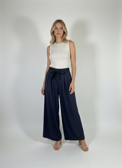 İKOLL Noira Denim Görünümlü Palazzo Pantolon