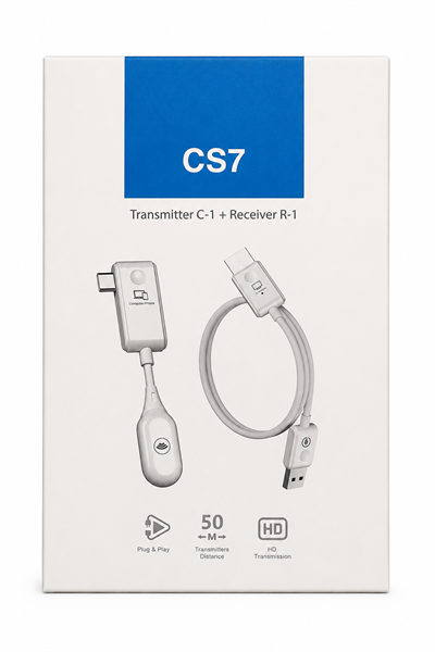 CS7 Transmitter C-1 + Receiver R-1 Kablosuz Ses Aktarım Seti