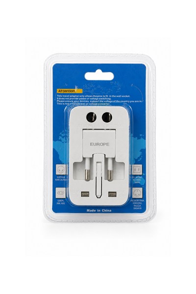 Universal Seyahat Adaptörü USB 5.0V 1000mA