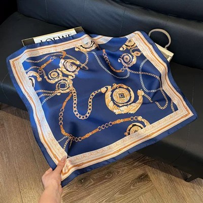 Lacivert Desenli Fular 70*70