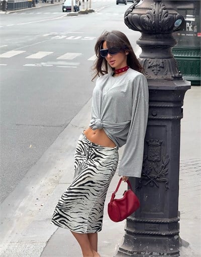 Zebra Midi Etek